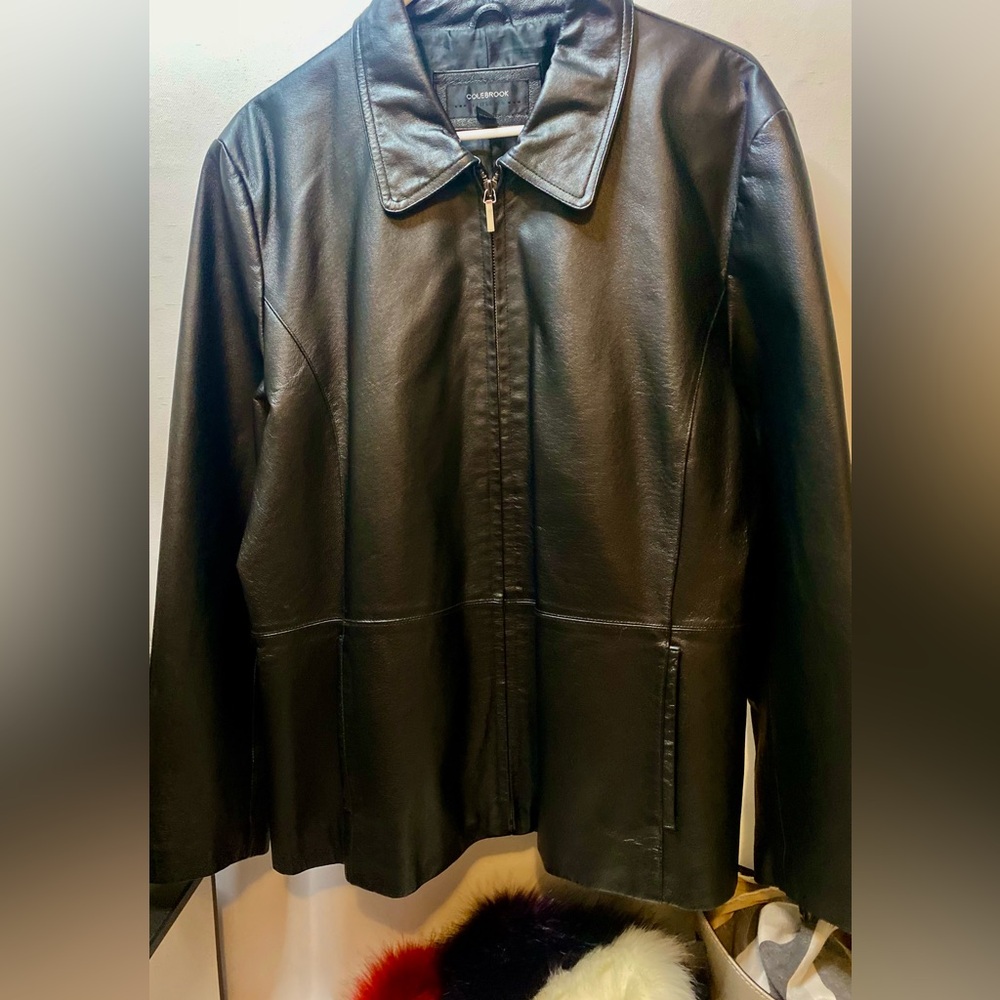 🌺 Colebrook Classics Black Leather Jacket - Women🌺Sz XL🌺#CBROOK